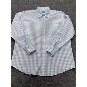 Castaway Nantucket Island Mens XL Blue Gingham Long Sleeve Button Down Shirt